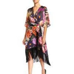 KOBI HALPERIN - MARIELLE FLORAL DRESS W/ FRINGE HEM